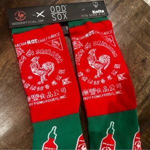 🆕 Sriracha Hot Chili Sauce Odd Sox Crew Socks Mens Womens